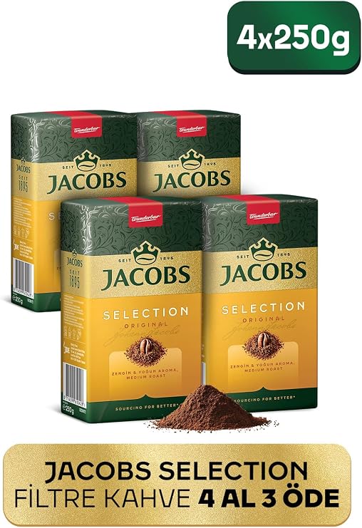 Jacobs Selection Filtre Kahve 250 gr 4 Al 3 Öde