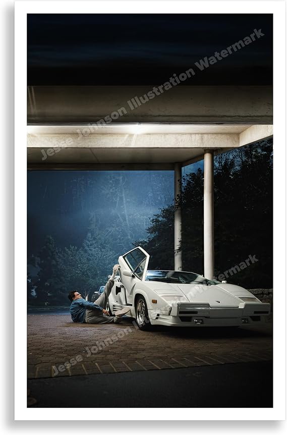 Doors of Regret - Wolf of Wall Street Poster 11x17 Leonardo DiCaprio Pulled by White Lamborghini Door Scene Jordan Belfort Chaos Moment from Classic Scorsese Comedy Drama Retro Movie Wall Art Print for Home Office or Theater Room Cult Favorite Film Decor Gift for Fans of Leonardo DiCaprio, Martin Scorsese, and 2010s Cinema