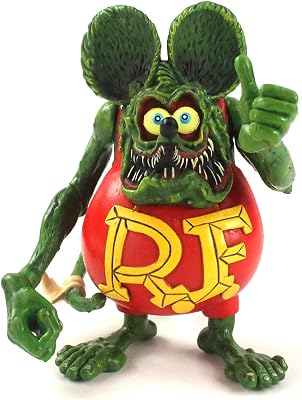 Ratfink Crazy Mouse Model Joint Removable PVC Action Figure Rat Fink Collection Model Toy Doll Christmas Birthday Gift 12cm, Pink