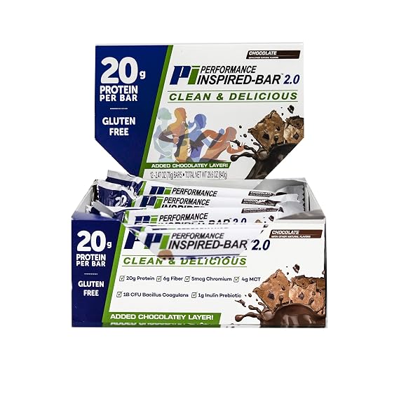 Performance Inspired Protein Bar 2.0 Chocolate 20G Protein 12ct