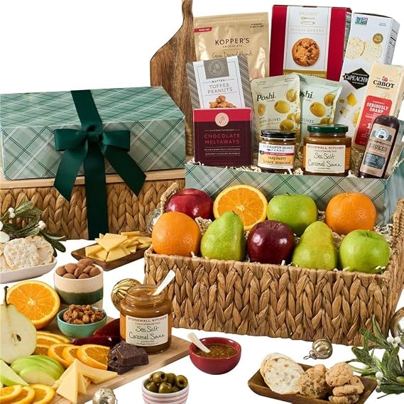 Deluxe Fruit Basket - Prime Fruit Gift Baskets - Food Gift Prime - Birthday, Christmas, Sympathy, Men, Women, Family