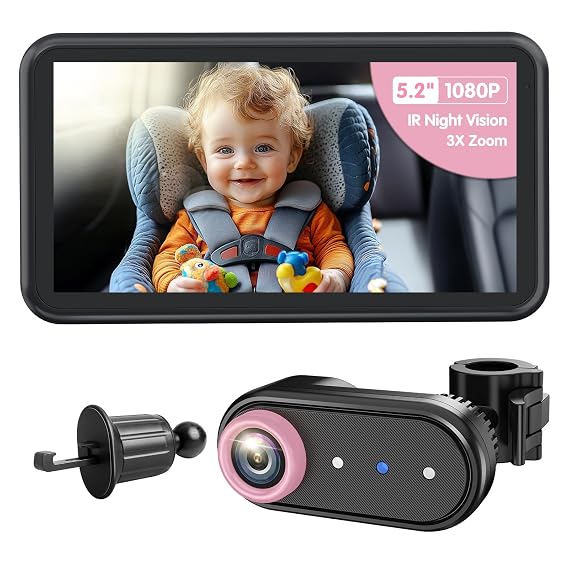 Baby Car Camera with Air Vent Mount | Low-Profile & Secure Bundle