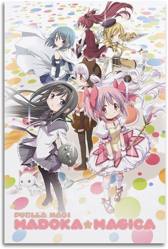 Anime Manga Puella Magi Madoka Magica Poster for Room Aesthetics Picture Printing Canvas Wall Art Painting Gift 12x18inch(30x45cm) Unframe-style