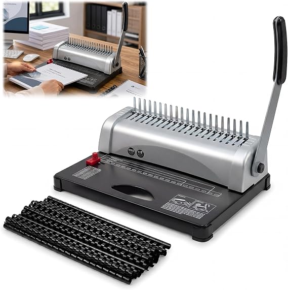 Binding Machine, 21-Hole, Max Binding Capacity 450 Sheets