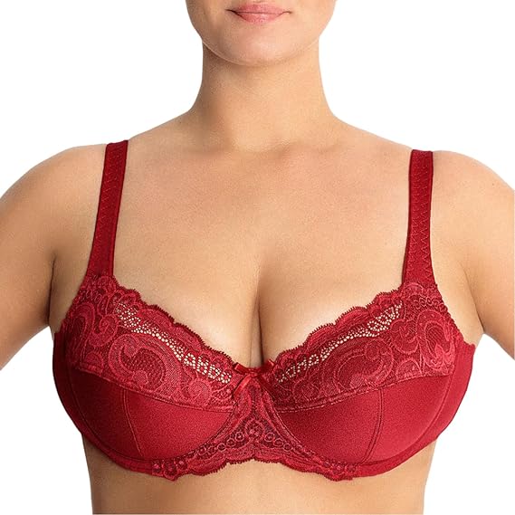 Underwire Full Coverage Bra Wide Straps Unlined Plus Size 34-48C-G H I J K