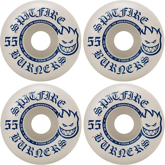 Spitfire Burners Skateboard Wheels 99a Durometer, Set of 4