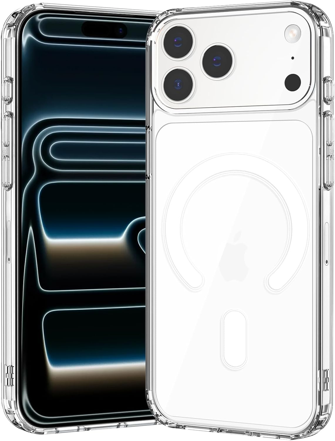 Apple iPhone 17 Pro Max Kılıf 6.9" MagSafe ile Uyumlu, Ultra Berrak Cep Telefon Kılıfı, Sert PC Arka Yüzey, TPU Yastıklı Köşe Korumalı Kapak, Güçlü Manyetikli Phone Case - Şeffaf