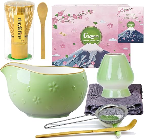 Matcha Set 9 Teiliges Matcha Besen Set - Bambus Matcha Whisk