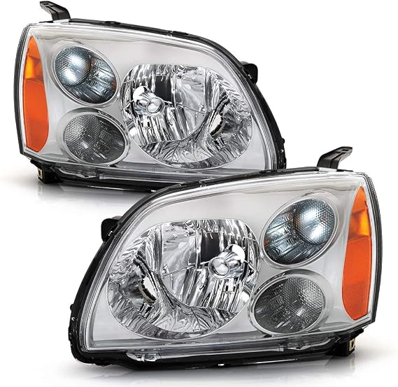 ACANII - For 2004-2012 Mitsubishi Galant Chrome Housing Factory Halogen Headlights Headlamps Assembly Driver & passenger