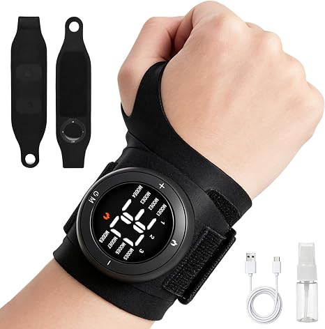 Handgelenk Massagegerät mit Wärme TENS & EMS Elektrische Handmassagegeräte Handmassage mit 3 Wärmestufen und vibration Handgelenk Bandagen linderung Sehnenscheidenentzündung für Linke Rechte Hand
