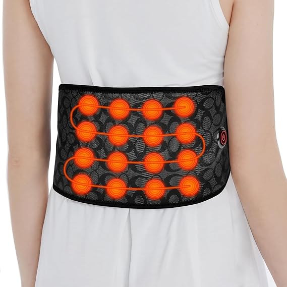 UTK Cordless Far Infrared Heating Pad for Back, Wireless Heating Belt for Waist, Lumbar, Abdomen, Electric 3 Heat Settings Up to 149F,Natural Jade for Lower Back
