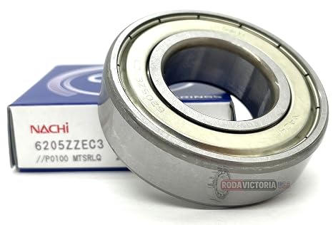 NACHI 6205 ZZ C3 Deep Groove Ball Bearing, Metal Shielded 25x52x15 mm