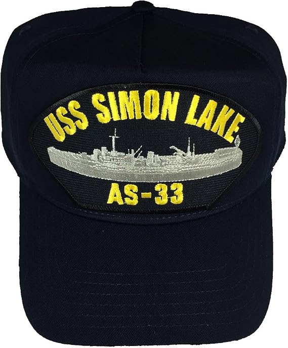 USS Simon Lake AS-33 HAT - Navy Blue - Veteran Owned Business