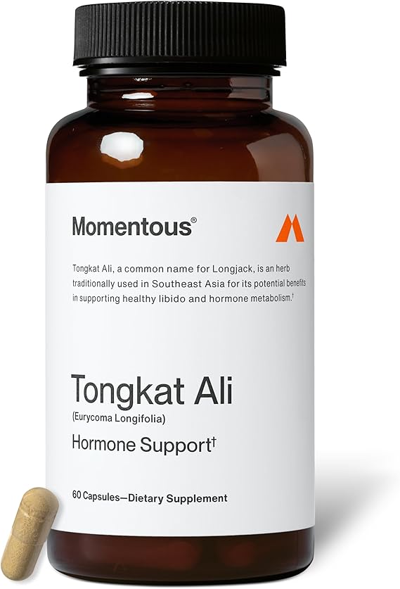 Momentous Tongkat Ali for Women & Men, Longjack Root Extract, 400mg