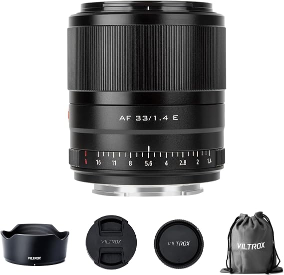 VILTROX AF 33mm f/1.4 Lens for Sony E-Mount, 33mm F1.4 Auto Focus APS-C Prime Lens Compatible with Sony E-Mount Camera A6500 A6300 A6100 A9 A7RIV A7RIII A7III A7RII A7II A7S A7R