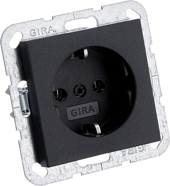 Gira 018828 Schuko Socket System 55, Anthracite [Energy Class B]