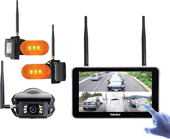 Haloview Byte Tango BT7 Touch Plus 1080P Wireless Backup Camera System with 3 Cameras & Touch Screen