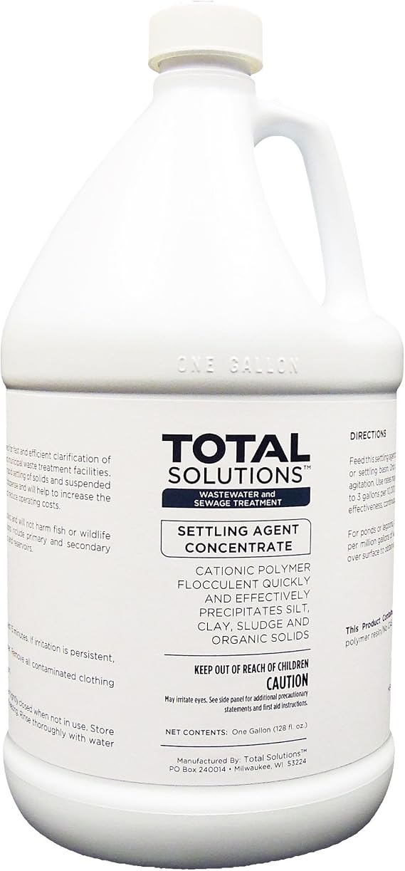 Settling Agent Concentrate -Cationic Polymer Flocculent (4 Gallon)