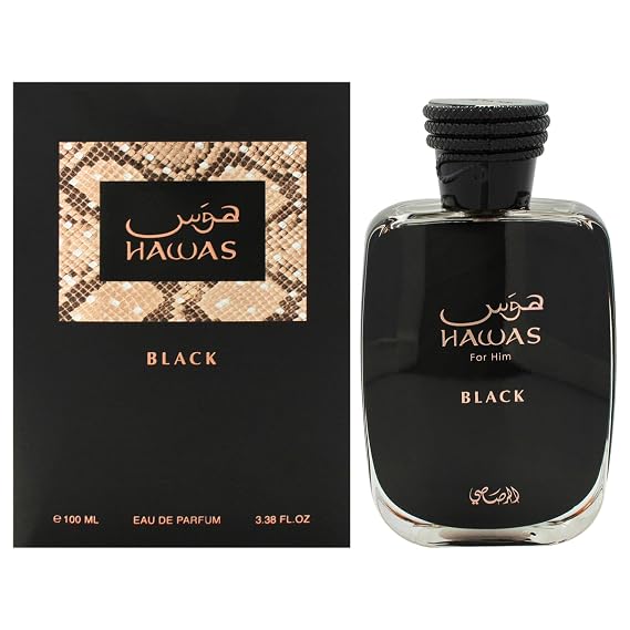 Hawas Black by Rasasi for Men - 3.38 oz EDP Spray