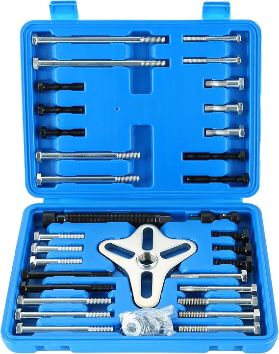 DASBET 46PCS Harmonic Balancer Puller Set Steering Wheel Puller Kit