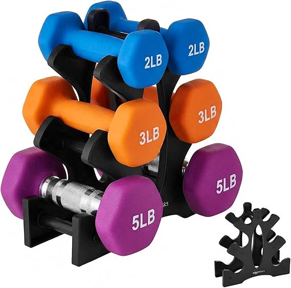 Dumbbell Stand 3 Tier, Training Dumbbells Storage Hoder, Dumbell Rack Storage PP Triangular Dumbbell Weights Stand Load 12kg, 23x23.5x9cm for Home Gym Fitness Weight Training (Dumbbells Not Included)