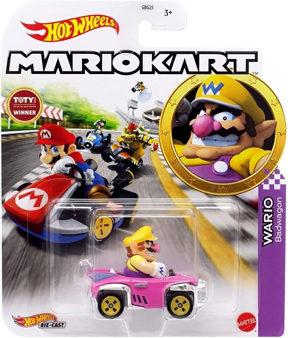 Hot Wheels Mattel- Car Mario Kart Mod Assorted 1:64 Scale, Multicolor (GRN22)