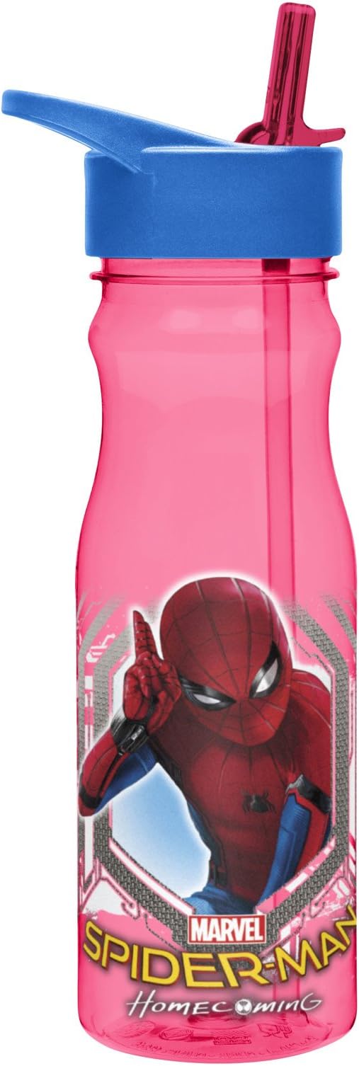 Zak Designs SpiderMan Homecoming 25 oz. Reusable Plastic Water Bottle, Spider-Man Homecoming