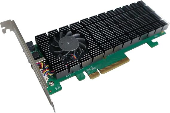 Highpoint Technologies 2-Port M.2 SSD6202A NVMe Boot RAID Controller for VMware ESXi & Virtualization Systems, Green