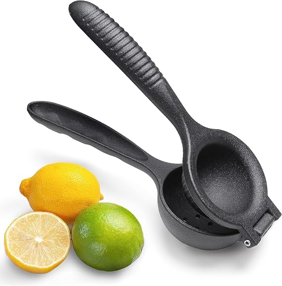 Orret Home Casting Lemon Juicer Lemon Press Large Size 24cm, Black Metal Lemon Juicer, Casting Naranciye Juicer