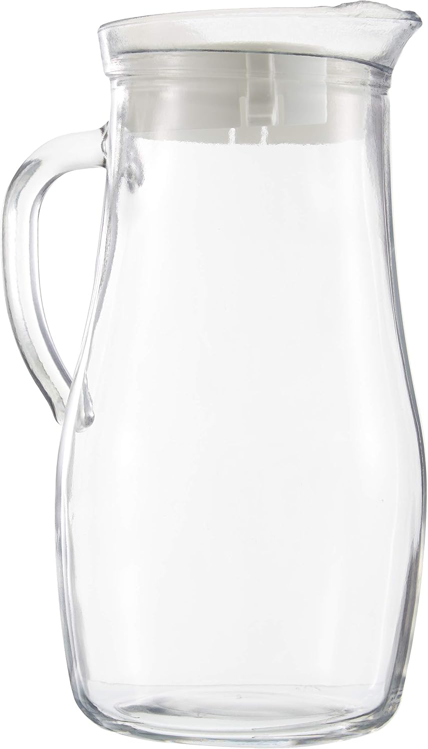 Lava Marble Single Jug, 1.8 L Volume, Glass, White