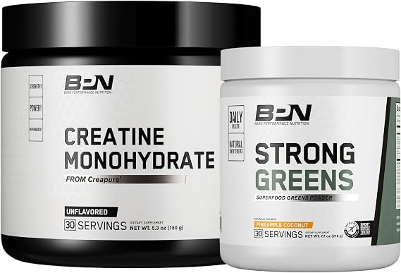BARE PERFORMANCE NUTRITION BPN Creatine Monohydrate & Strong Greens Bundle