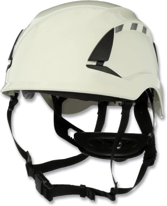 3m X5001VANSI Securefit X5000 Series Safety Helmet, Vented, 6-Point Pressure Diffusion Ratchet Suspension, White