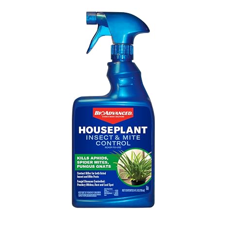 BioAdvanced Houseplant Insect and Mite Control Spray - Insecticide, Fungicide & Miticide - Ready-to-Use - Houseplant Insect Control - 24 fl oz Bottle