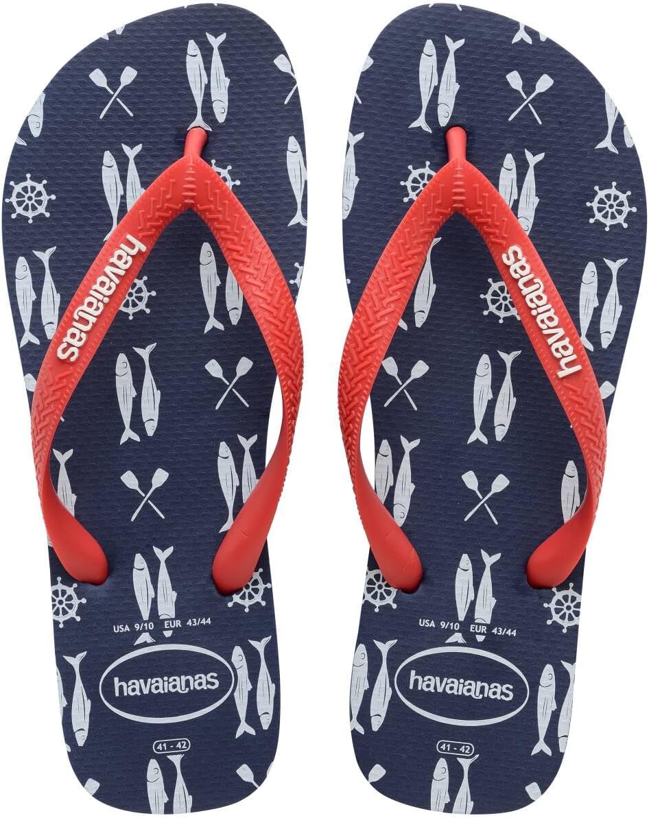 Havaianas Mens Top Nautical Flip Flops - Mens Sandals for Swimming Pools