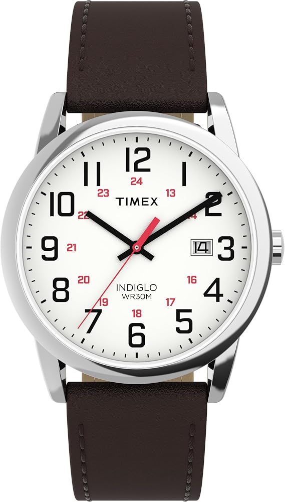 Timex Men's Easy Reader Classic 38mm Leather Strap Watch