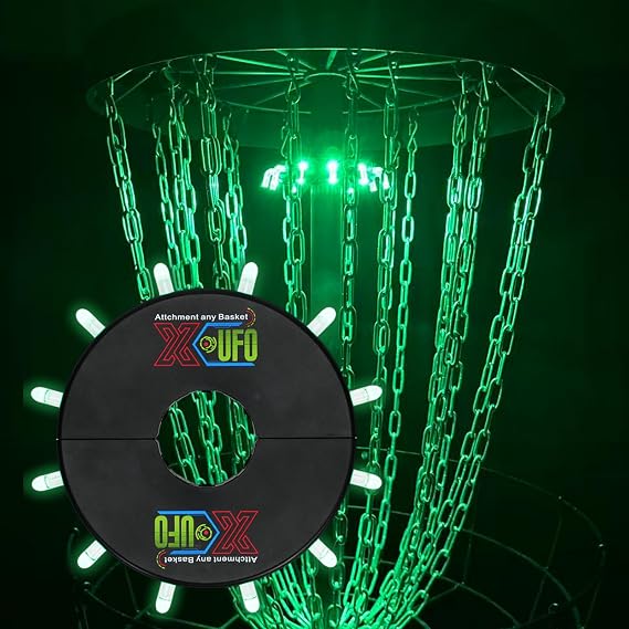 X-UFO Disc Golf Basket Frame Sensor Light and Automatic Color Change, Compatible with Disc Golf Basket Frames
