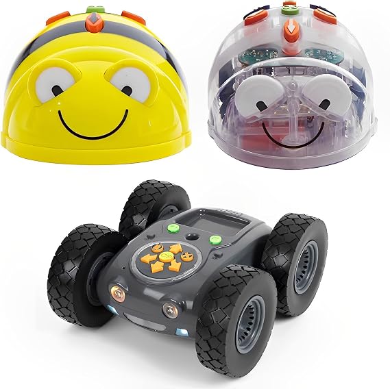 Generic Bee-Bot, Blue-Bot, and Tuff-Bot The Rugged Robot Bundle Pack - New See and Say Version - Educational STEM Rechargeable Teaching Learning Coding Robots for Ages 3+, 1478-A-Y