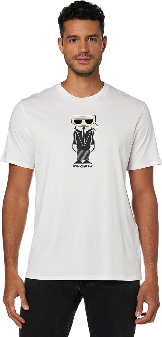 KARL LAGERFELD Kocktail Karl Men's Short-Sleeved Crew Neck T-Shirt