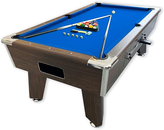 7ft Pool Table Coin Operated Billiard Table Blue Felt - Legend