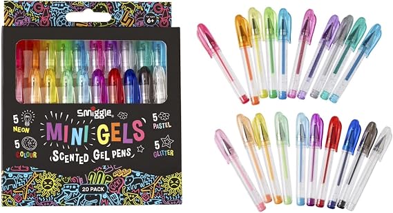 Smiggle Mini Gel Pens x20 Coloured Scented Multi-Pack
