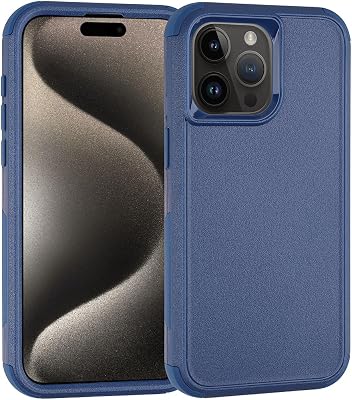 Co-Goldguard for iPhone 15 Pro Max Case, [Shockproof][Dropproof] Heavy Duty Protection Phone Case Cover, [3 in 1] Phone Case for iPhone 15 Pro Max, 6.7 inch Seablue