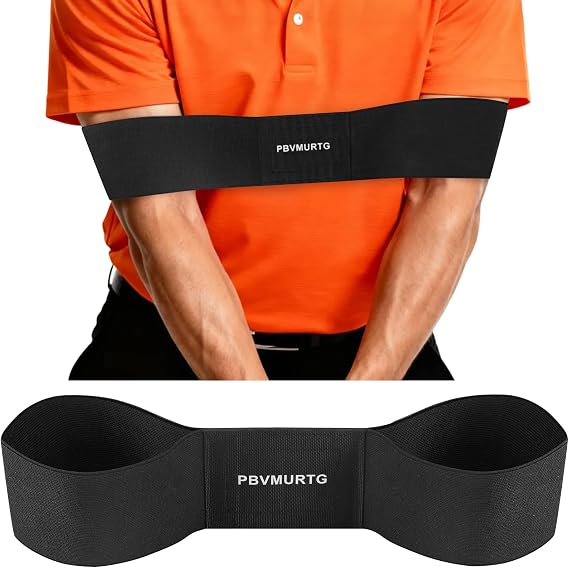 Golf Swing Training Aid with Instructions for use,Swing Correcting Arm Band Without unpleasant Smell,Golf Swing Band not Easily Sliding Down the arms. Swing Easy, Golf Arm Band Training Aid.