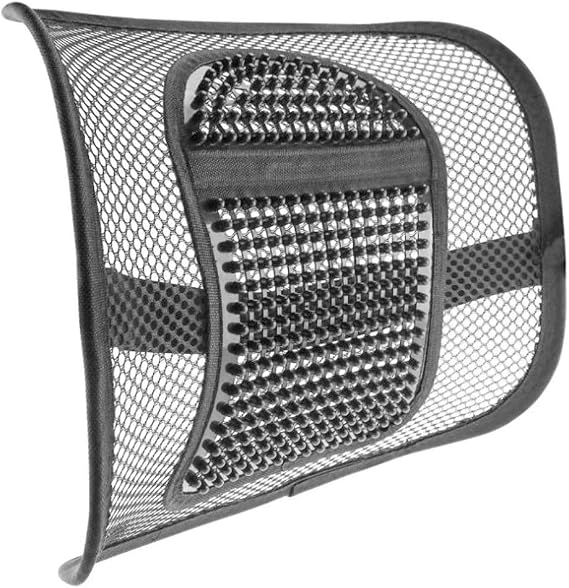 Mesh Back Support for Chair, Lumbar/Chair Back Support with Elastic Strap Back Rest for Car Seat/Back Pain Relief