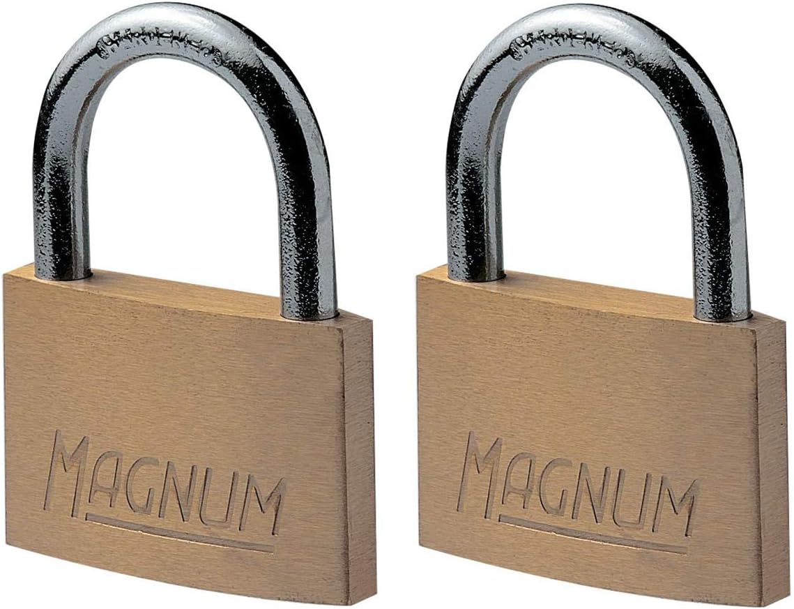 Master Lock CAD40T Large Padlock Package with Key Made of 2 Solid Brass, Gold Color, 5.4 x 4 x 1 cm