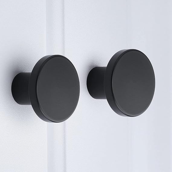 Goldenwarm 4Pack Black Cabinet Knobs Black Cupboard Knobs Modern Kitchen Cupboard Handles Round Cupboard Door Pulls