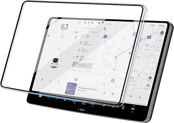 ACESTAR Case with Tempered Glass Screen Protector Designed for Tesla Model 3 Highland (2024/2025)/ Model Y Juniper (2025/2026) 15.4 inch Touchscreen [Integrated Bezel Screen][Tool-Free][Bubble-Free]