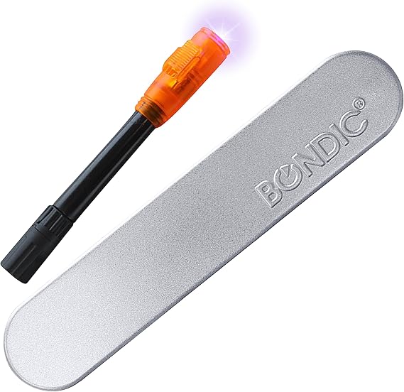Bondic UV Glue Kit, Fly Fishing Repair Tool for Flies, Super Glue, Fly Tying Kit, UV Liquid Plastic Welder, Fishing Tools & Accessory (LED Light & Liquid Cartridge in a Tin Case)