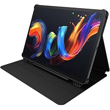 TCL Tablet Case for NXTPAPER 11 Plus – Slim PU Leather Flip Cover with 3 Adjustable Angles, Magnetic Stylus Holder & Auto Sleep/Wake Function – Black