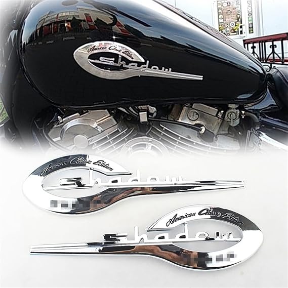 For H&onda Shadow VT VTX 400 500 600 750 1100 Motorcycle 3D Emblem Badge Decal Fuel Tank Sticker Shadow Tank Pad Protector Decal Accessories