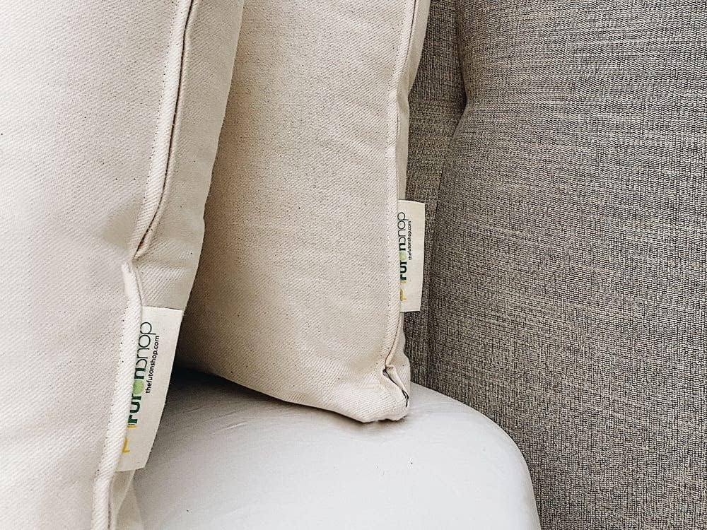 The Futon Shop Organic Wool Pillow, Perfect Pillow for Side Sleepers, Pillow for Neck and Shoulder Pain, Bed Pillows Standard Size Set of 2. The Perfect Fluffy Pillows, Standard Pillows Set of 2